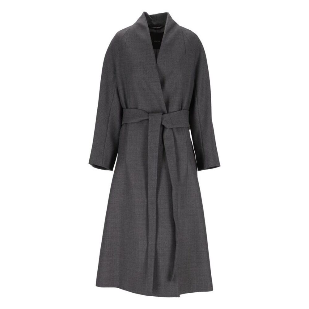 Max Mara Women Worsted Wool Kimono Coat
